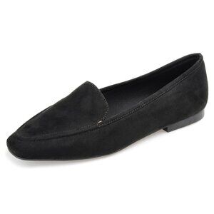 NiB Journee Tullie Women's Suede Slip On Loafer Black Size 8 W $80 RY1380